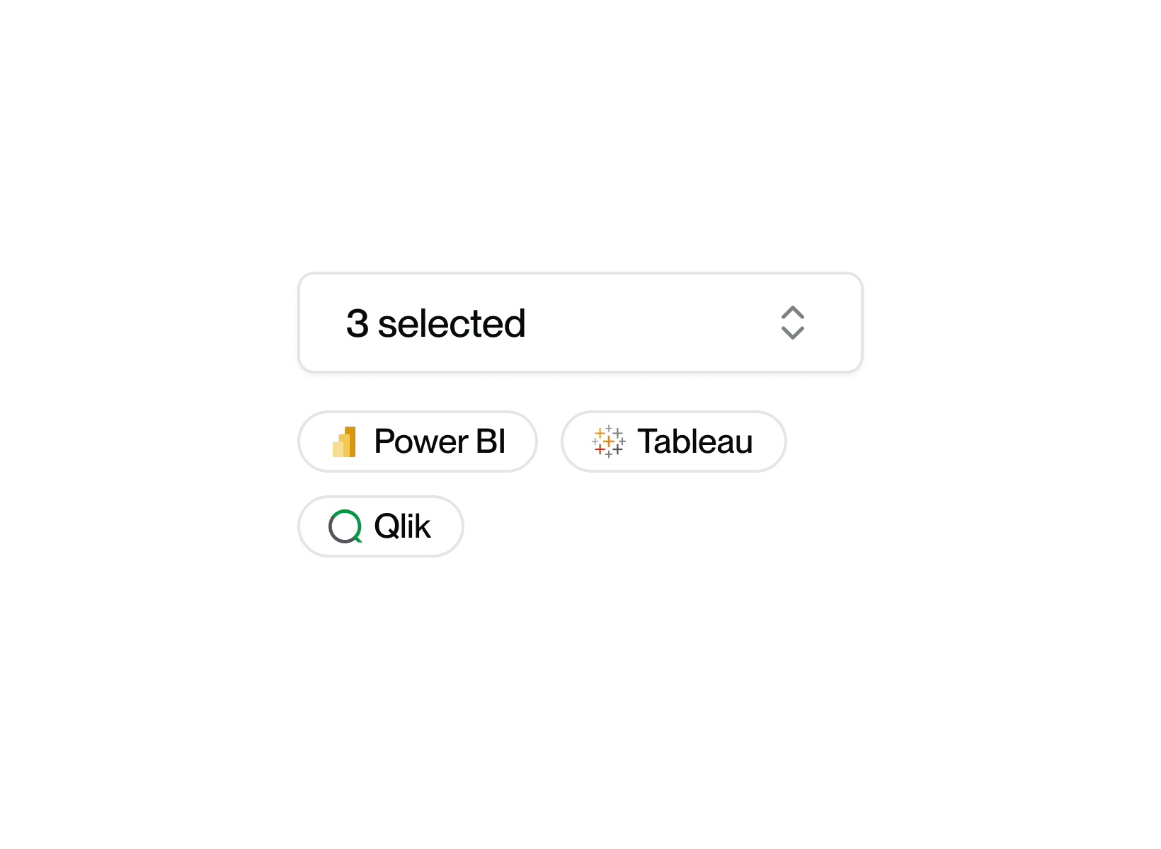 Multi-select component preview